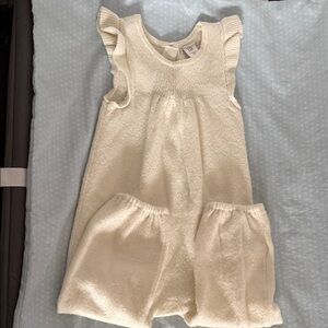 GAP Cream Ruffle Sleeve One-Piece Bodysuit